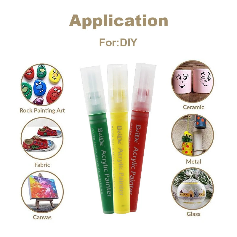 Permanent Water Based Paint Markers dry very quickly Great for DIY Crafts and Most Surfaces
Permanent Water Based Paint Markers dry very quickly Great for DIY Crafts and Most Surfaces