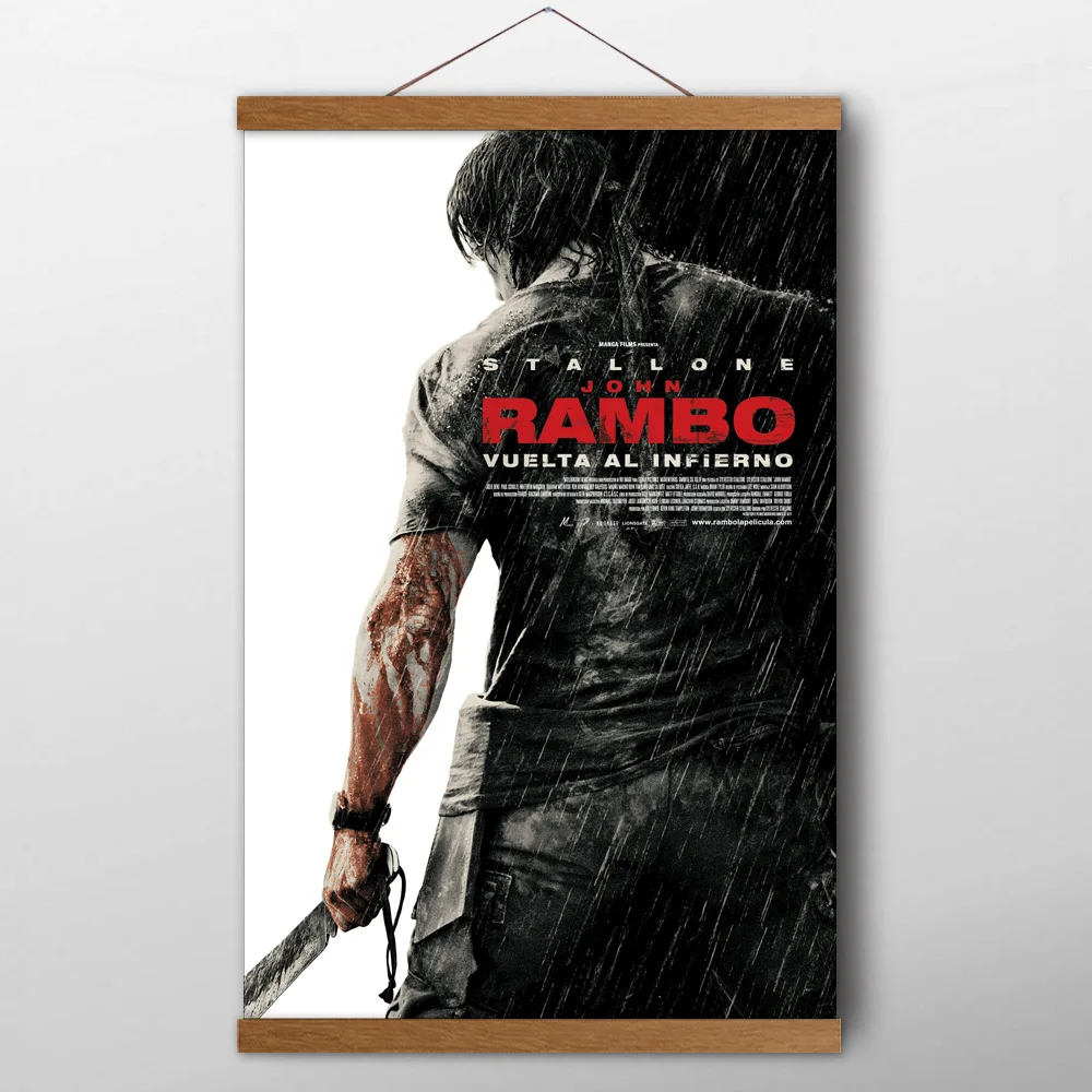 Stallone Rambo (2008) Movie Posters and Prints Canvas Cloth Wall Art Teak Wood Hanging Scrolls Paintings for Home Decor
Stallone Rambo (2008) Movie Posters and Prints Canvas Cloth Wall Art Teak Wood Hanging Scrolls Paintings for Home Decor