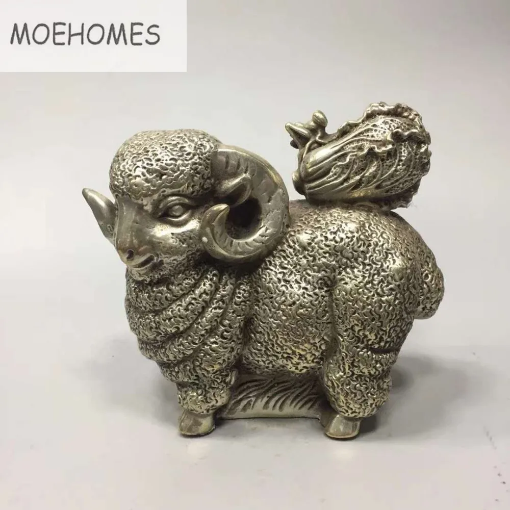 China's rare miao silver fengshui sheep and cabbage wealth statue home desktop decoration metal crafts
China's rare miao silver fengshui sheep and cabbage wealth statue home desktop decoration metal crafts