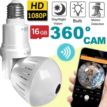 NEW 360 Video Camera Motion Detection Bulb Light Smart Cameras For Home Security 1.3MP 960P Panoramic Fisheye WIFI Video Camera
NEW 360 Video Camera Motion Detection Bulb Light Smart Cameras For Home Security 1.3MP 960P Panoramic Fisheye WIFI Video Camera