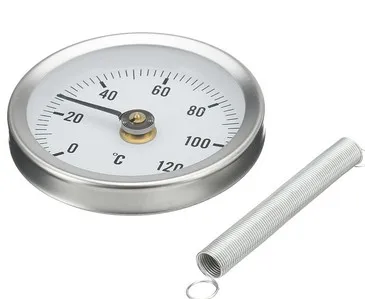 63mm Pipe thermometer with spring .easy to install , measure and control temperature
63mm Pipe thermometer with spring .easy to install , measure and control temperature