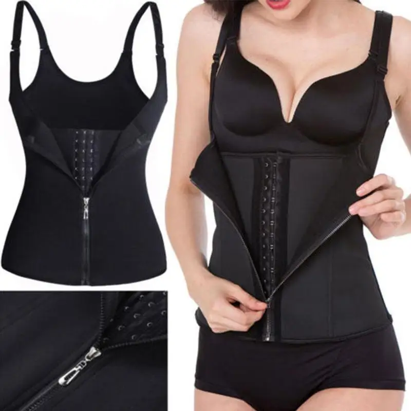 Adjustable Shoulder Strap Waist Trainer Vest Corset Women Zipper Hook Body Shaper Waist Cincher Tummy Control Slimming Shapewear 
Adjustable Shoulder Strap Waist Trainer Vest Corset Women Zipper Hook Body Shaper Waist Cincher Tummy Control Slimming Shapewear