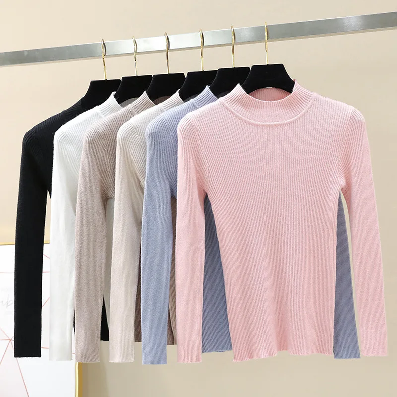 2019 autumn and winter Women's Sweater long-sleeved half-high collar pullover bottoming Sweater
2019 autumn and winter Women's Sweater long-sleeved half-high collar pullover bottoming Sweater
