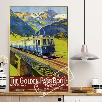 Vintage Travel Poster Switzerland Montreux to Interlaken Classic Canvas Paintings Vintage Wall Posters Stickers Home Decor Gift
Vintage Travel Poster Switzerland Montreux to Interlaken Classic Canvas Paintings Vintage Wall Posters Stickers Home Decor Gift