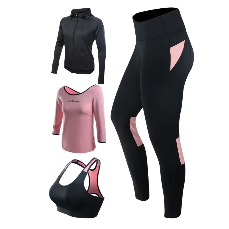 Sport Suit Women Girls Solid Yoga Set Long Sleeve Zipper Jacket T-Shirt Bra Pants Leggings For Fitness Sportswear Woman Gym
Sport Suit Women Girls Solid Yoga Set Long Sleeve Zipper Jacket T-Shirt Bra Pants Leggings For Fitness Sportswear Woman Gym