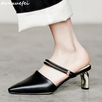 3 Color plus size 34-42 women's genuine leather slip-on high heel sandals pointed toe slingback pumps summer elegant slides shoe
3 Color plus size 34-42 women's genuine leather slip-on high heel sandals pointed toe slingback pumps summer elegant slides shoe