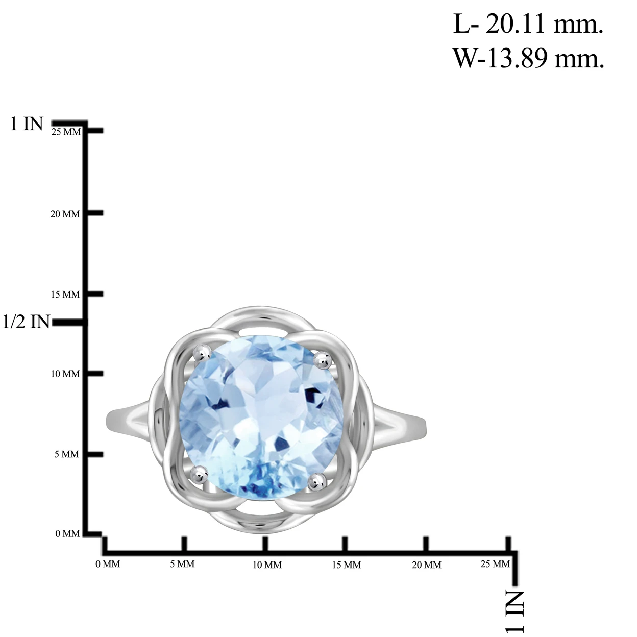 JewelonFire 4 1/4 Carat T.G.W. Sky Blue Topaz Sterling Silver Ring (3)