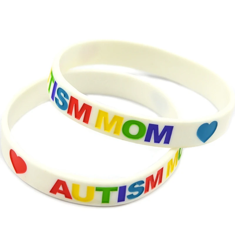 Two Colors Autism Mom/Dad Silicone Bracelets Black/White Silicon Bileklik Trendy Band Silicone Wristband
Two Colors Autism Mom/Dad Silicone Bracelets Black/White Silicon Bileklik Trendy Band Silicone Wristband