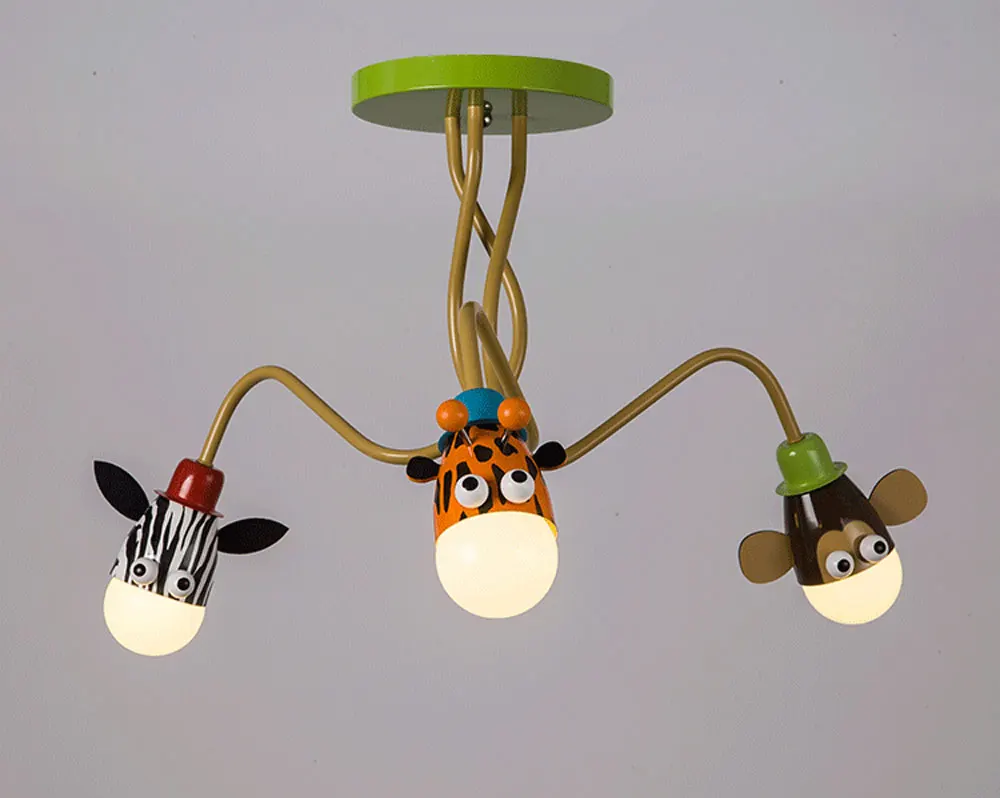 Creative Colorized Lovely Cartoon Animals Artistic LED Ceiling Light Wit3 Lights E27 Bulb For Kids' Room Decoration
Creative Colorized Lovely Cartoon Animals Artistic LED Ceiling Light Wit3 Lights E27 Bulb For Kids' Room Decoration