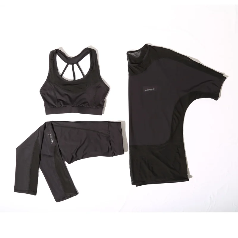 2018 New Yoga Set Good Quality 3 Pieces Sports Bras Mesh Shirt Pants Breathable Sportswear outdoor Gym Clothing Women Sport Suit
2018 New Yoga Set Good Quality 3 Pieces Sports Bras Mesh Shirt Pants Breathable Sportswear outdoor Gym Clothing Women Sport Suit