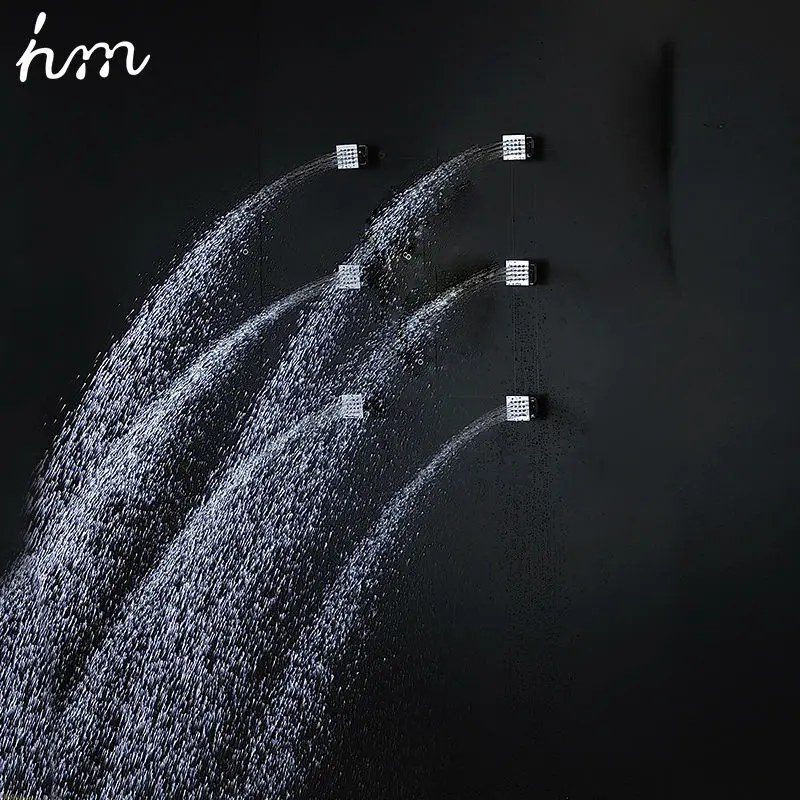 hm Bathroom Accessory 2Inch Square Shower Body Jets Bath SPA Massage Sprayer Brass ShowerHead Faucet Chrome Finished
hm Bathroom Accessory 2Inch Square Shower Body Jets Bath SPA Massage Sprayer Brass ShowerHead Faucet Chrome Finished