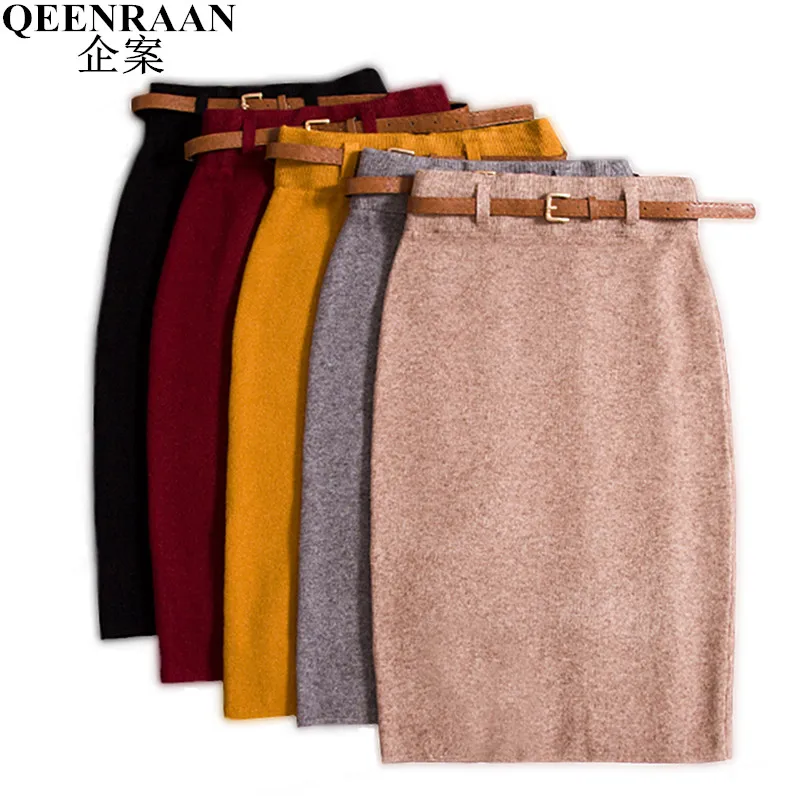 Autumn winter Skirts Womens Saia Knitted Elasticity Slim Package Hips Pencil Skirt Faldas Ladies Autumn Knee-length Knitt Skirt
Autumn winter Skirts Womens Saia Knitted Elasticity Slim Package Hips Pencil Skirt Faldas Ladies Autumn Knee-length Knitt Skirt