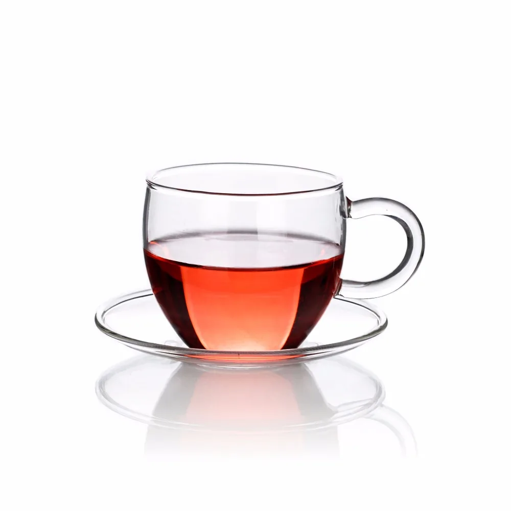 Cups & Saucers Tea Set lots -1*100ml Heat Resistant Clear Glass Tea Cups Mugs +Saucer 9cm
Cups & Saucers Tea Set lots -1*100ml Heat Resistant Clear Glass Tea Cups Mugs +Saucer 9cm