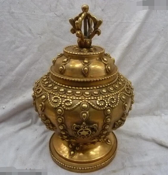 R0720 Details about 13"Chinese Brass handwork carved excellent eight treasure Lucky Pot Vase Statue
R0720 Details about 13"Chinese Brass handwork carved excellent eight treasure Lucky Pot Vase Statue
