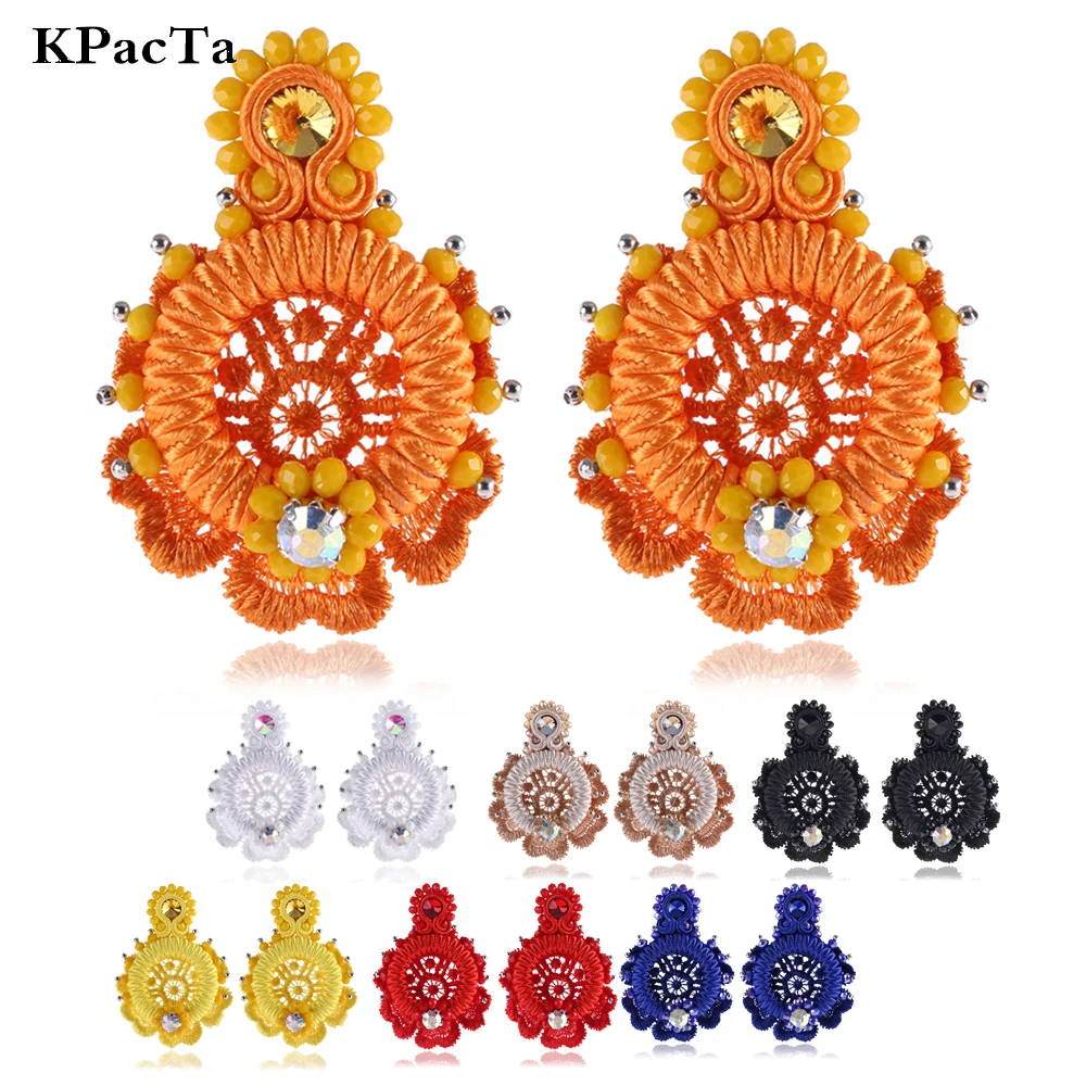 KPACTA Ethnic Style Leather Hanging Earring Jewelry Women Hollow Rhinestone Soutache Handmade Process Big Drop Earring Oorbellen
KPACTA Ethnic Style Leather Hanging Earring Jewelry Women Hollow Rhinestone Soutache Handmade Process Big Drop Earring Oorbellen