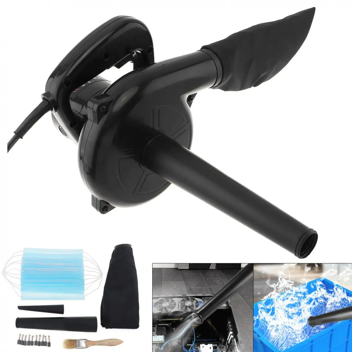 750W Blower Multifunctional Portable Electric Hand Operated Blower with Suction Head and Collecting Bag for Removing Dust
750W Blower Multifunctional Portable Electric Hand Operated Blower with Suction Head and Collecting Bag for Removing Dust