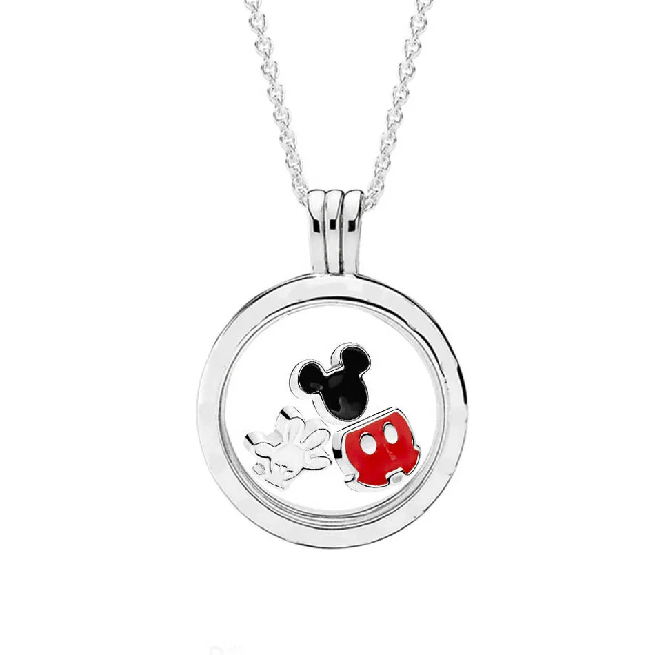 Authentic 925 Sterling Silver Necklace Mickey Floating Locket Set For Women Wedding Gift fit Lady Fine Jewelry
Authentic 925 Sterling Silver Necklace Mickey Floating Locket Set For Women Wedding Gift fit Lady Fine Jewelry