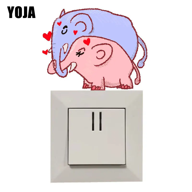 YOJA Elephant In Love Wall наклейка декоративная на выключатель PVC гостиная спальня домашний