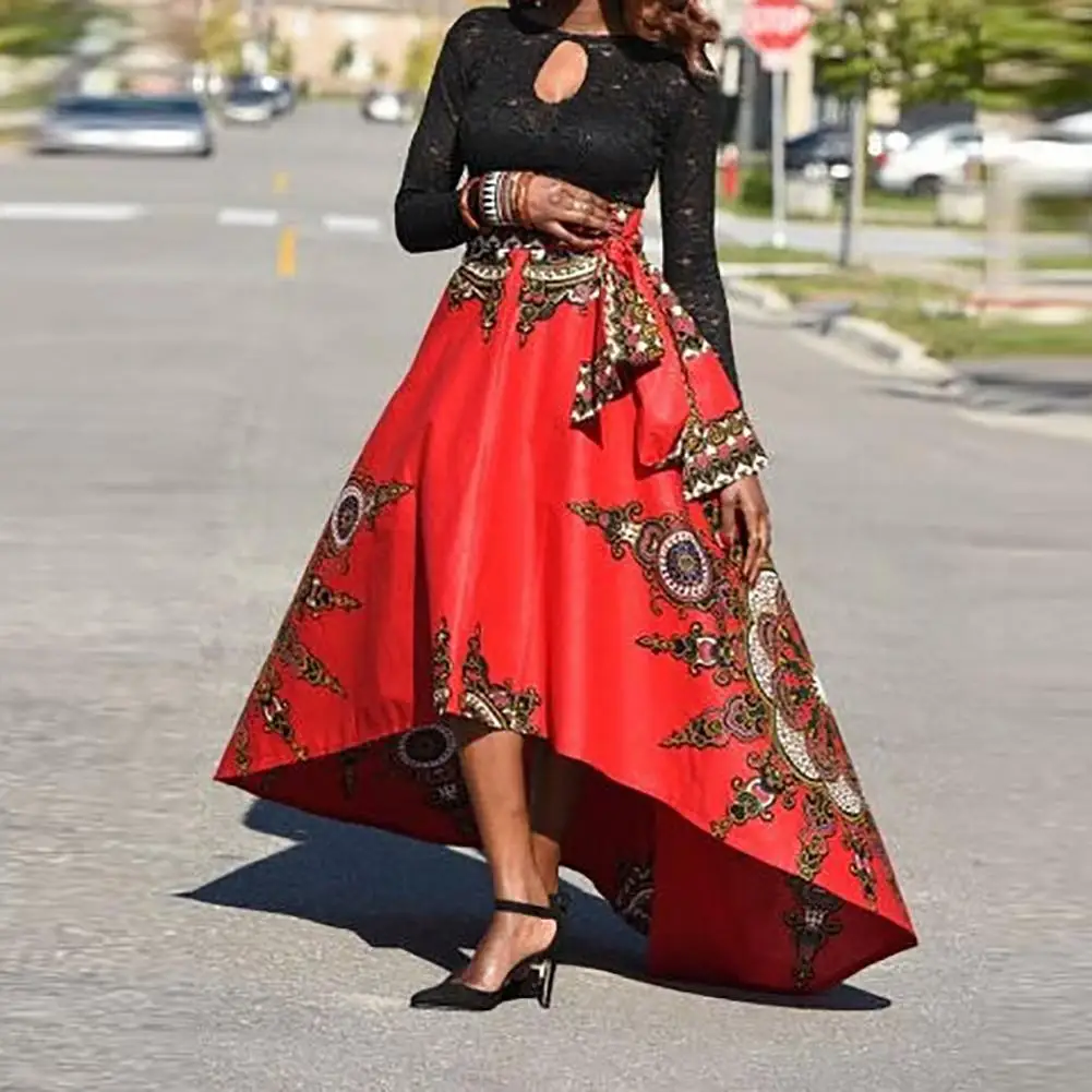New African Vintage Skirt Fashion Short Front Long Back Irregular Ethnic Pattern Skirts Bazin Riche Faldas Largas Mujer Verano
New African Vintage Skirt Fashion Short Front Long Back Irregular Ethnic Pattern Skirts Bazin Riche Faldas Largas Mujer Verano