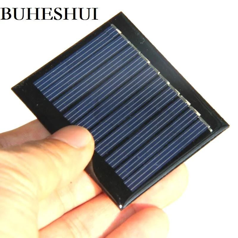 BUHESHUI Wholesale 60MA 5V Mini Solar Cell DIY Panel Charger For 3.6V Battery Education Toy 60*53MM 100pcs Free Shipping | Электроника