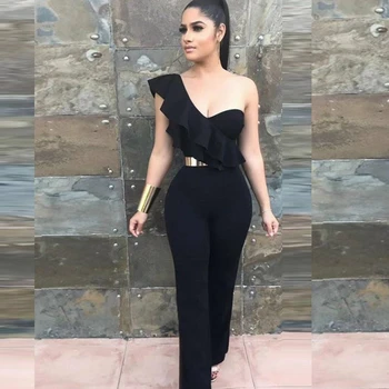2019 Elegant Sexy One Shoulder Bandage Jumpsuit New Ruffles Solid Bodycon Women Sexy Evening Celebrity Party Jumpsuits Wholesale
2019 Elegant Sexy One Shoulder Bandage Jumpsuit New Ruffles Solid Bodycon Women Sexy Evening Celebrity Party Jumpsuits Wholesale