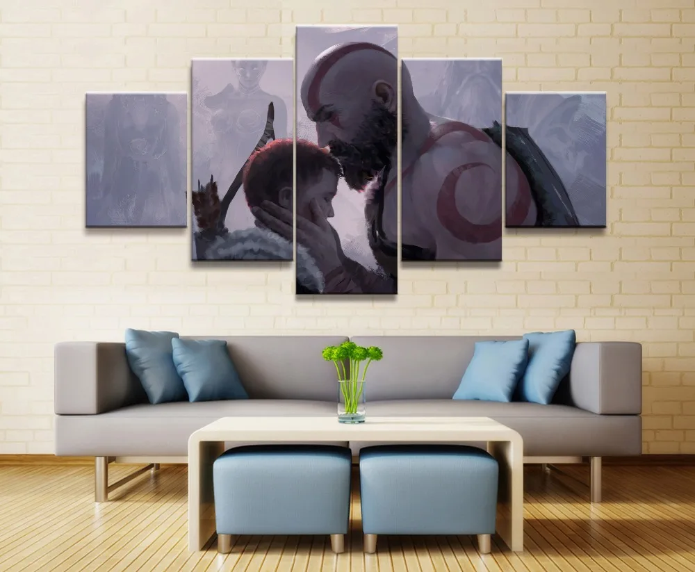 5 Panel Canvas Painting Home Decor Game Poster God of War 4 Home Decor For Living Room Wall Art Canvas Printed Pictures Cuadros
5 Panel Canvas Painting Home Decor Game Poster God of War 4 Home Decor For Living Room Wall Art Canvas Printed Pictures Cuadros