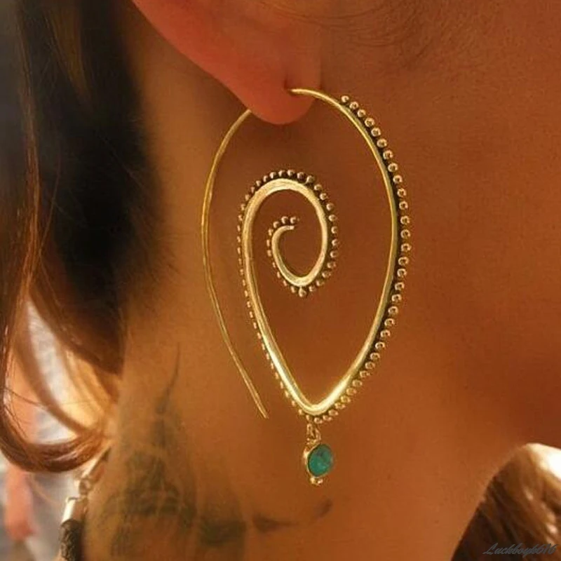 The Swirl Personality Princess Elegant Crystal Vintage Metal Earring Trendy Women Unique Casual Retro Style Alloy Goldplated S
The Swirl Personality Princess Elegant Crystal Vintage Metal Earring Trendy Women Unique Casual Retro Style Alloy Goldplated S