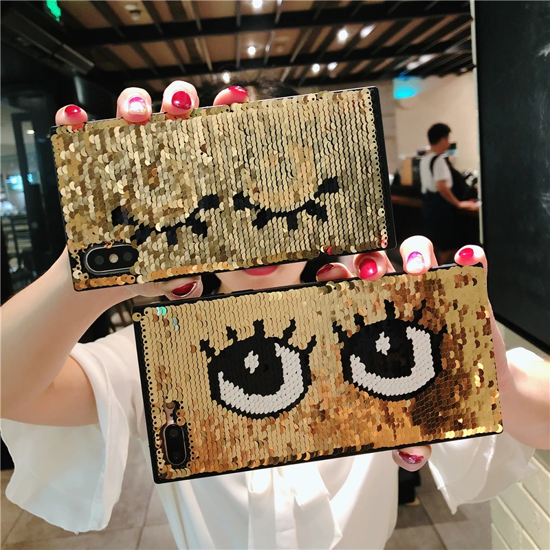 Phone Case For iPhone X XS 7 8 6s 6 Plus Change Bling Blinking Sequins Eyes Smile Pattern Back Cover for iPhone 7P 8P 6P 6S
Phone Case For iPhone X XS 7 8 6s 6 Plus Change Bling Blinking Sequins Eyes Smile Pattern Back Cover for iPhone 7P 8P 6P 6S