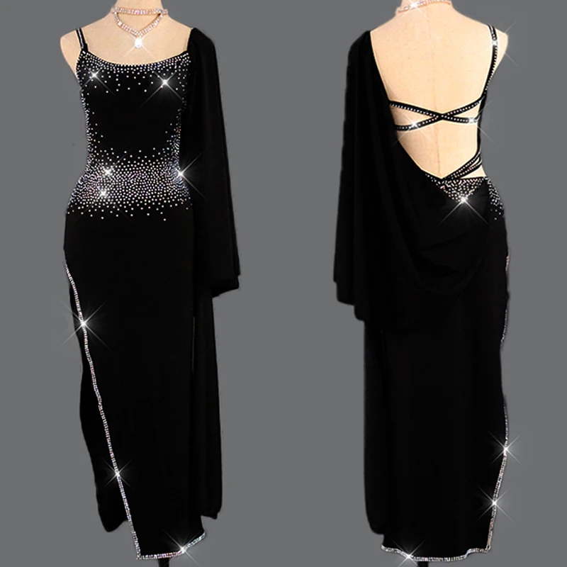 New Latin Dance Dress Women Shiny Rhinestone Dress Long Dress Singer Host Clothing Professional Competitive Latin Dress VDB132
New Latin Dance Dress Women Shiny Rhinestone Dress Long Dress Singer Host Clothing Professional Competitive Latin Dress VDB132