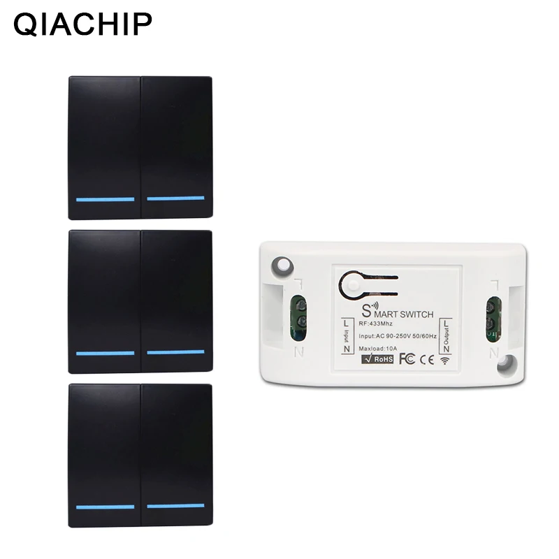 QIACHIP 433Mhz Universal ON OFF AC 220V Lamp Light Digital Wireless RF Remote Control Switch Receiver 86 Wall Panel Transmitter
QIACHIP 433Mhz Universal ON OFF AC 220V Lamp Light Digital Wireless RF Remote Control Switch Receiver 86 Wall Panel Transmitter