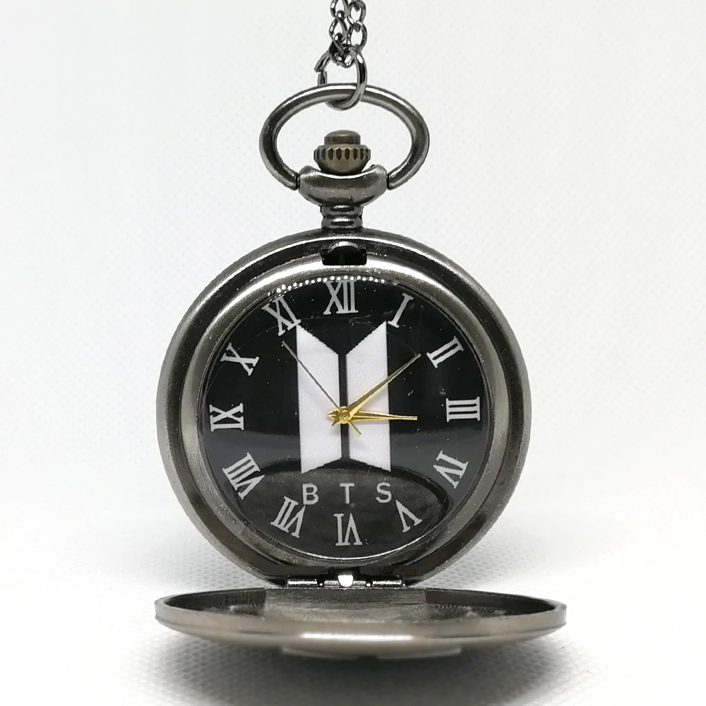 Vintage Retro BTS/Bangtan Boys Music Team Korean Man Singing Group Quartz Pocket Watch Analog Pendant Necklace Mens Womens Gifts
Vintage Retro BTS/Bangtan Boys Music Team Korean Man Singing Group Quartz Pocket Watch Analog Pendant Necklace Mens Womens Gifts