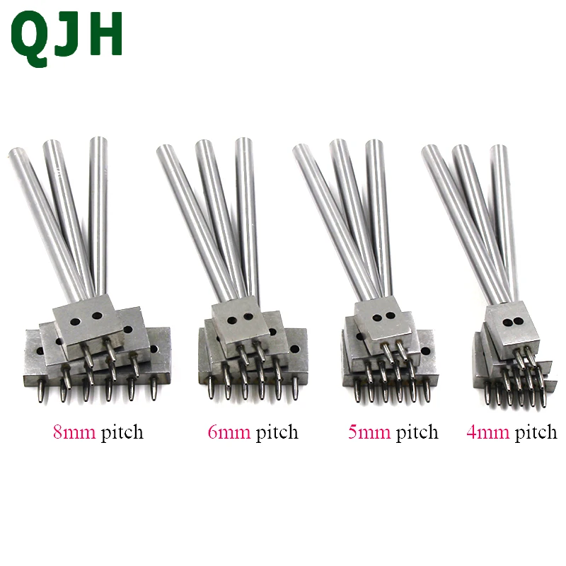 3pcs/set Hole Spacing(4mm 5mm 6mm 8mm)Handmade Leather Tools DIY Round Row Punching,Teeth 2/4/6,Leather Craft stitching Punch
3pcs/set Hole Spacing(4mm 5mm 6mm 8mm)Handmade Leather Tools DIY Round Row Punching,Teeth 2/4/6,Leather Craft stitching Punch