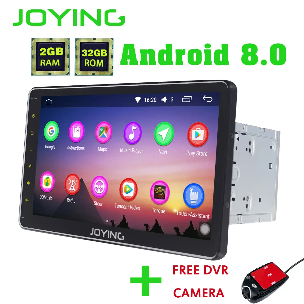 JOYING Official with DVR Camera 10.1'' 2 din Android 8.0 Car Radio Octa Core GPS Navigation 2GB RAM Video Out Stereo Wifi FM/AM 
JOYING Official with DVR Camera 10.1'' 2 din Android 8.0 Car Radio Octa Core GPS Navigation 2GB RAM Video Out Stereo Wifi FM/AM