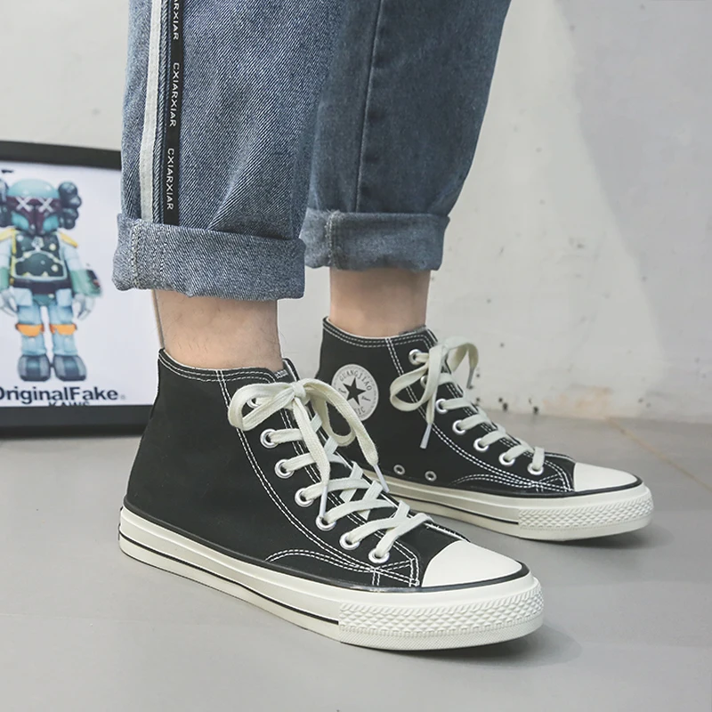 2019 Summer Men Vulcanized Shoes Fashion High Top Male Sneakers Flats Breathable Trendy Canvas Footwears Shoes Leisure Sneakers
2019 Summer Men Vulcanized Shoes Fashion High Top Male Sneakers Flats Breathable Trendy Canvas Footwears Shoes Leisure Sneakers