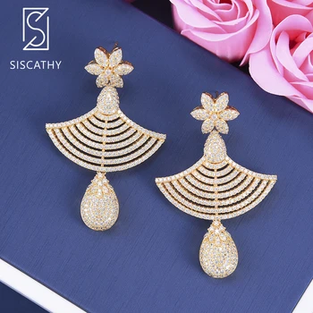 SISCATHY 39*61mm Fashion Female Wedding Earrings AAA Cubic Zirconia Big Pendant Earrings Engagement Drop Dangle Earrings 2019
SISCATHY 39*61mm Fashion Female Wedding Earrings AAA Cubic Zirconia Big Pendant Earrings Engagement Drop Dangle Earrings 2019