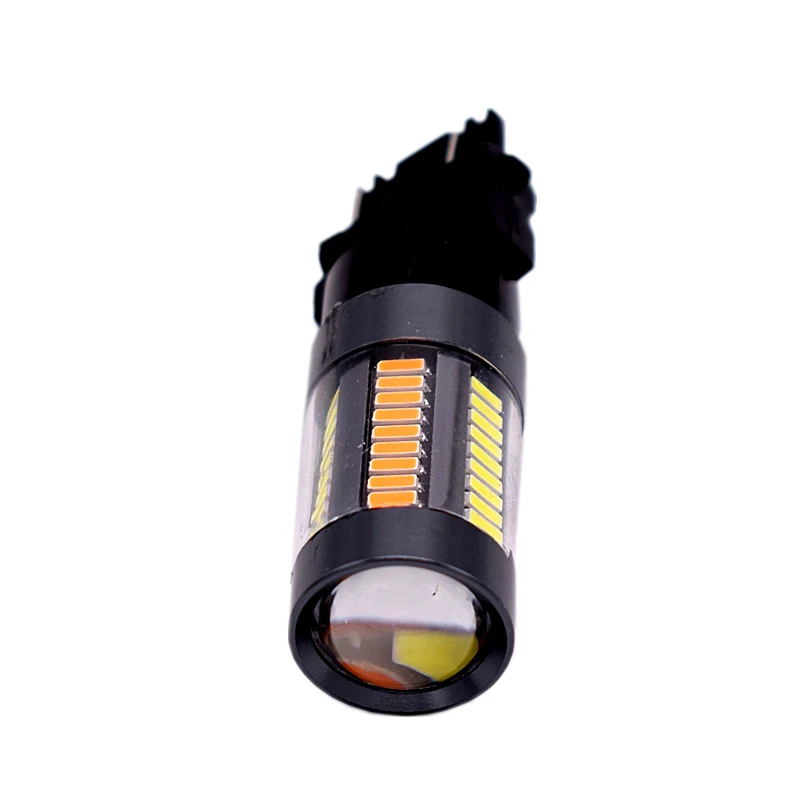 2pcs 3047 3057 3057A 3155 3157 WhiteAmber Dual Color Switchback 4014 Chipsets 66SMD LED Bulbs Turn Signal Light Lamp DRL (5)