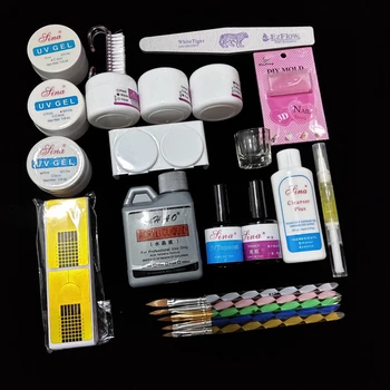 DIY UV Gel Acrylic Powder Sets 120ml Brushes Nail Art Tips Base Kit Form Top & Base Coat Kit for Manicure Tools Set
DIY UV Gel Acrylic Powder Sets 120ml Brushes Nail Art Tips Base Kit Form Top & Base Coat Kit for Manicure Tools Set