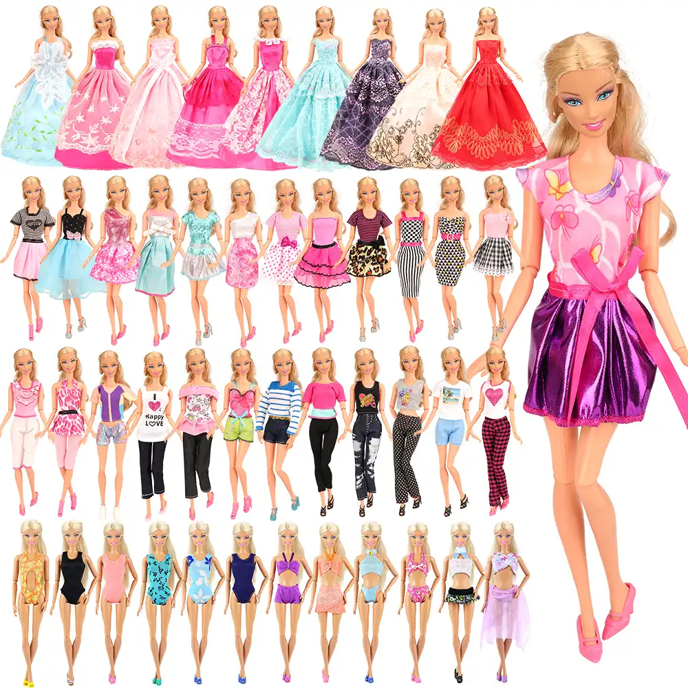 winter warm wear pink fur coat clothes for barbie doll