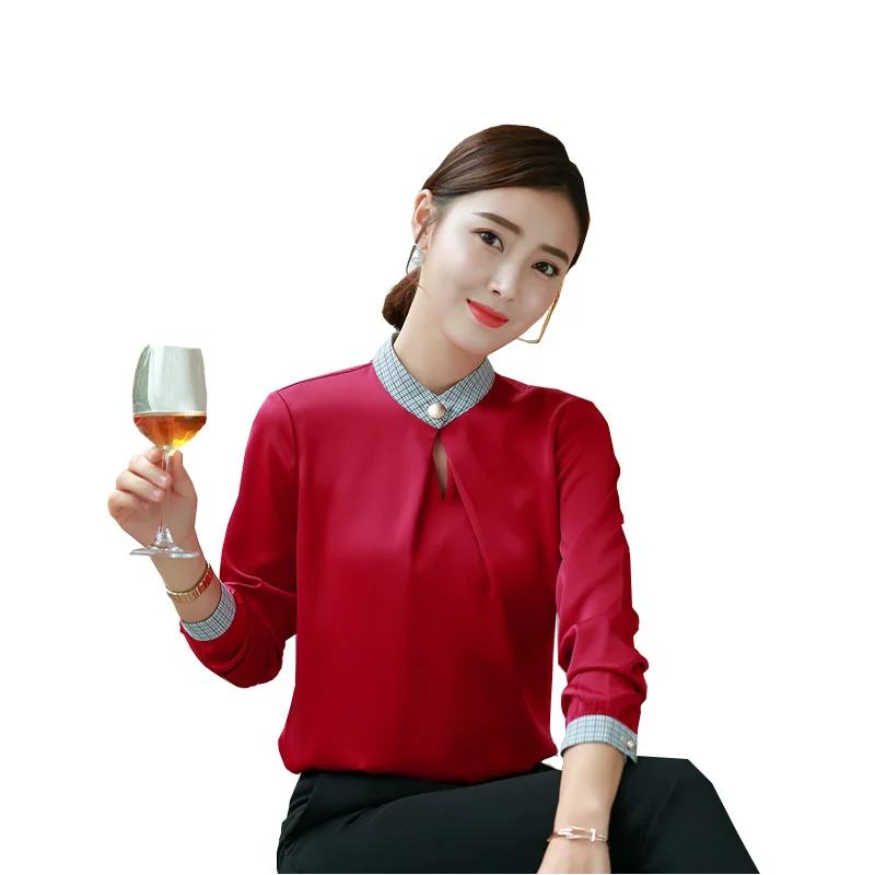 Shirt Women Quality Tops Korean Fashion Clothing Blouses Formal OL Office Worker Lady Autumn Plus Size Wine Red Business Wear 
Shirt Women Quality Tops Korean Fashion Clothing Blouses Formal OL Office Worker Lady Autumn Plus Size Wine Red Business Wear