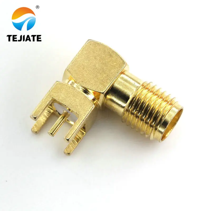 

10PCS SMA female Thru Hole plug Right Angle 90 DEGREE ( SMA-KWE ) PCB Mount connector RF adapter best quality