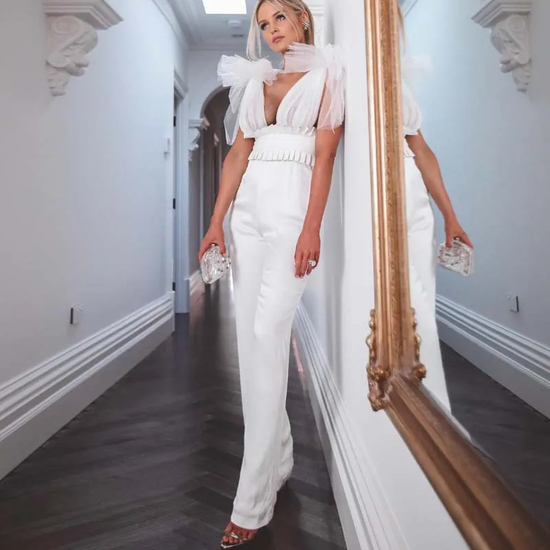 ERDAOBEN jumpsuit romper Black white sleeve women bodysuits solid overalls for women H5716
ERDAOBEN jumpsuit romper Black white sleeve women bodysuits solid overalls for women H5716