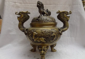 song voge gem S2964 12" Chinese Bronze Dragon Kylin Lion Deer Statue Buddhism Incense Burner Censer
song voge gem S2964 12" Chinese Bronze Dragon Kylin Lion Deer Statue Buddhism Incense Burner Censer