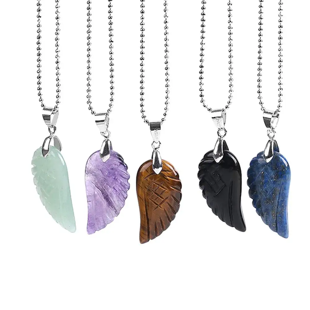 Fashion Charm Necklace Women Angel Wing Shape Necklaces Stone Pendant Neck Chain Choker Luxury Jewelry Birthday Gift
Fashion Charm Necklace Women Angel Wing Shape Necklaces Stone Pendant Neck Chain Choker Luxury Jewelry Birthday Gift