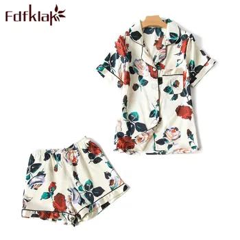 Fdfklak Summer Short Sleeve Print Pajamas For Women Pijama Sexy Night Suits Ladies Sleep Wear Pyjama Set Home Clothes M-XXLQ1249
Fdfklak Summer Short Sleeve Print Pajamas For Women Pijama Sexy Night Suits Ladies Sleep Wear Pyjama Set Home Clothes M-XXLQ1249