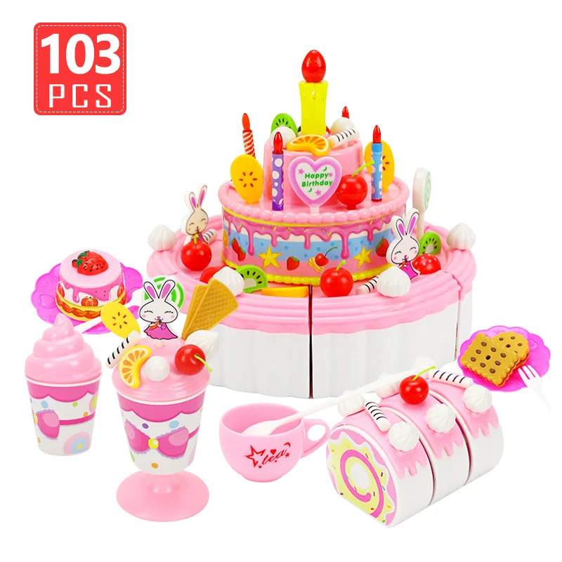 39-103Pcs Cartoon Birthday Cake Pretend Play Kitchen Toys Fruit Cutting Sets Play House Toy for Children Simulation Food Girls
39-103Pcs Cartoon Birthday Cake Pretend Play Kitchen Toys Fruit Cutting Sets Play House Toy for Children Simulation Food Girls