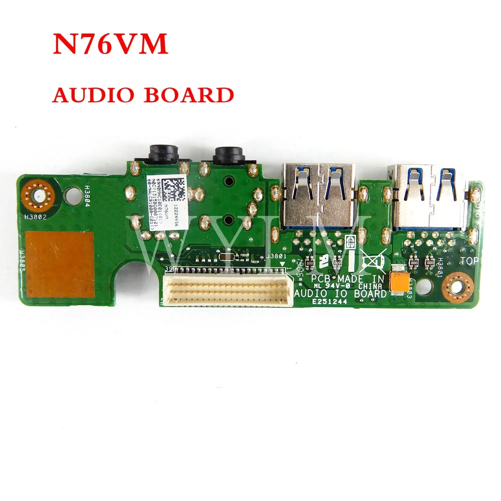 N76VM AUDIO BOARD For ASUS N76V N76VM N76VZ N76VB N76VJ Laptop Motherboard Audio USB 3.0 IO Board Interface Board
N76VM AUDIO BOARD For ASUS N76V N76VM N76VZ N76VB N76VJ Laptop Motherboard Audio USB 3.0 IO Board Interface Board