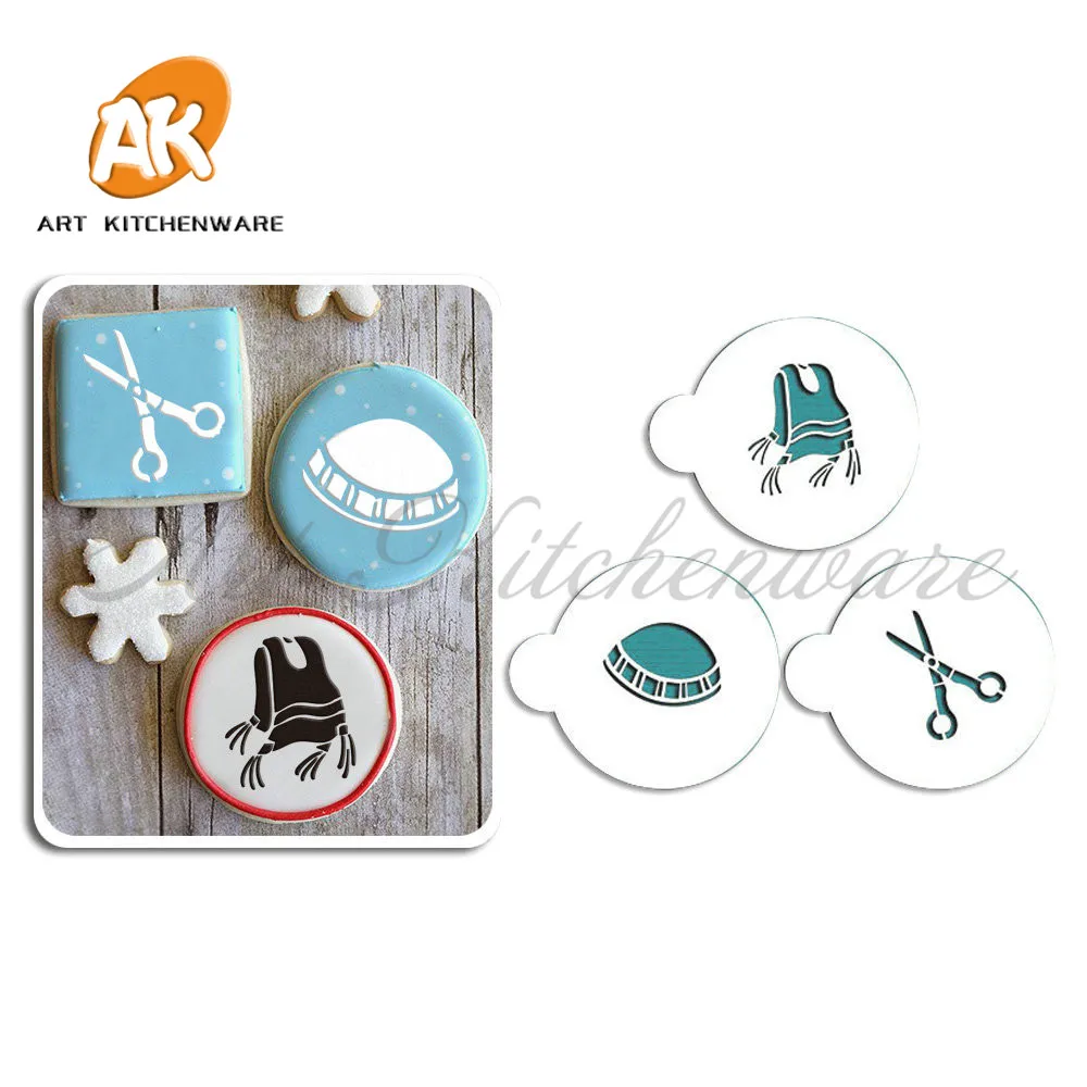 3Pcs Sweater Design Cookie Stencil Set Scissor Round Stencils for Wedding Cake Coffee Cupcake Decorating Cake Tools Molds ST-668
3Pcs Sweater Design Cookie Stencil Set Scissor Round Stencils for Wedding Cake Coffee Cupcake Decorating Cake Tools Molds ST-668