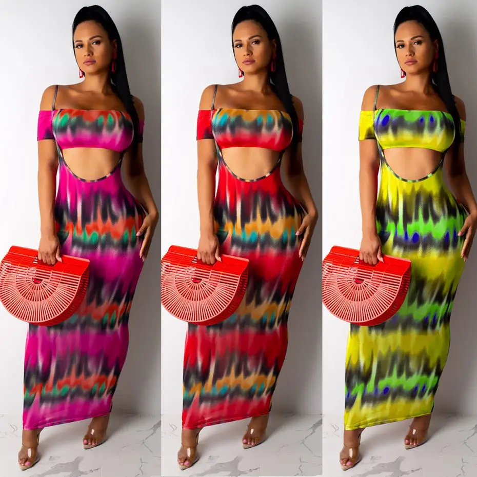 HAOYUAN Tie Dye Sexy Two Piece Set Club Outfits Crop Top+Maxi Skirt Bodycon 2 Piece Festival Summer Clothes Women Matching Sets
HAOYUAN Tie Dye Sexy Two Piece Set Club Outfits Crop Top+Maxi Skirt Bodycon 2 Piece Festival Summer Clothes Women Matching Sets