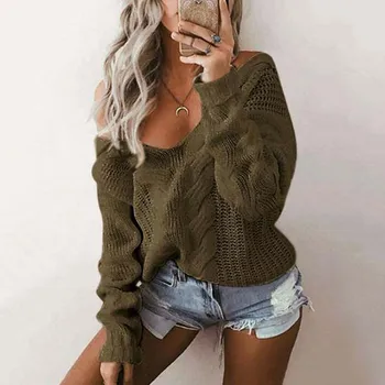 2019 Autumn Women Sweater Knitted Women Pullover Sweater Winter Warm Off Shoulder Sweater Ladies Plus Size Loose Sweater 5XL
2019 Autumn Women Sweater Knitted Women Pullover Sweater Winter Warm Off Shoulder Sweater Ladies Plus Size Loose Sweater 5XL