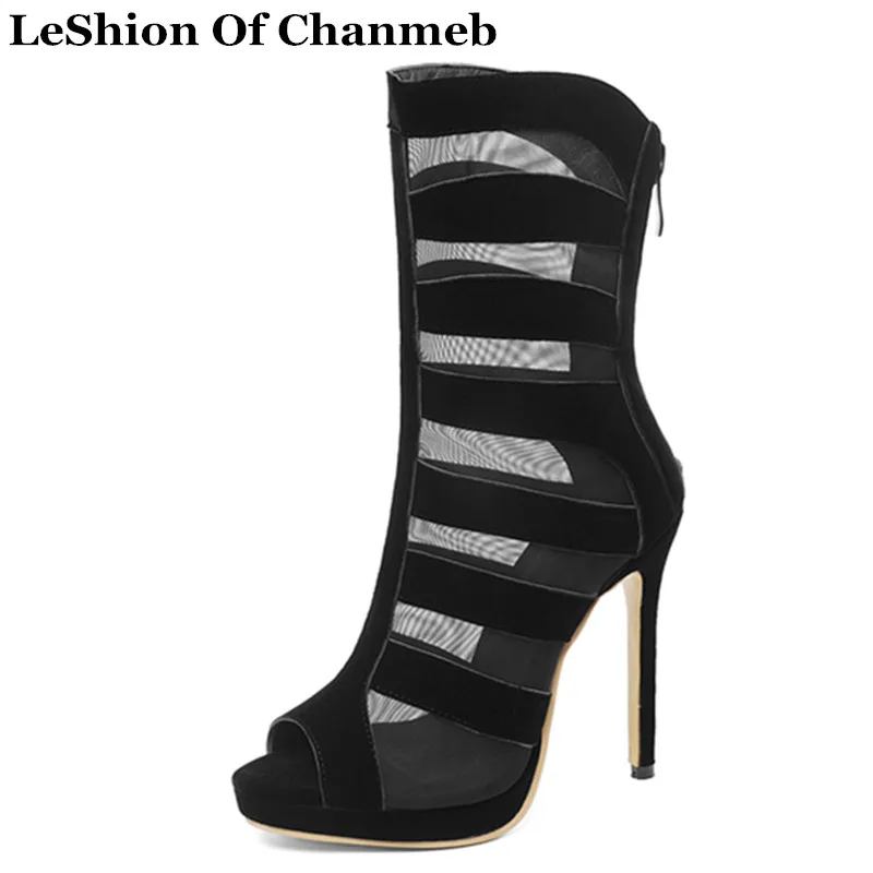 sexy faux suede see through mesh ankle boots women plus size 43 44-49 peep toe thin high heels summer boots shoes calzado mujer
sexy faux suede see through mesh ankle boots women plus size 43 44-49 peep toe thin high heels summer boots shoes calzado mujer